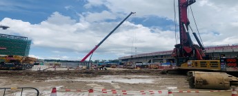 深圳灣文化廣場(chǎng)通道基坑支護工程2024.7.1-7.7施工剪影